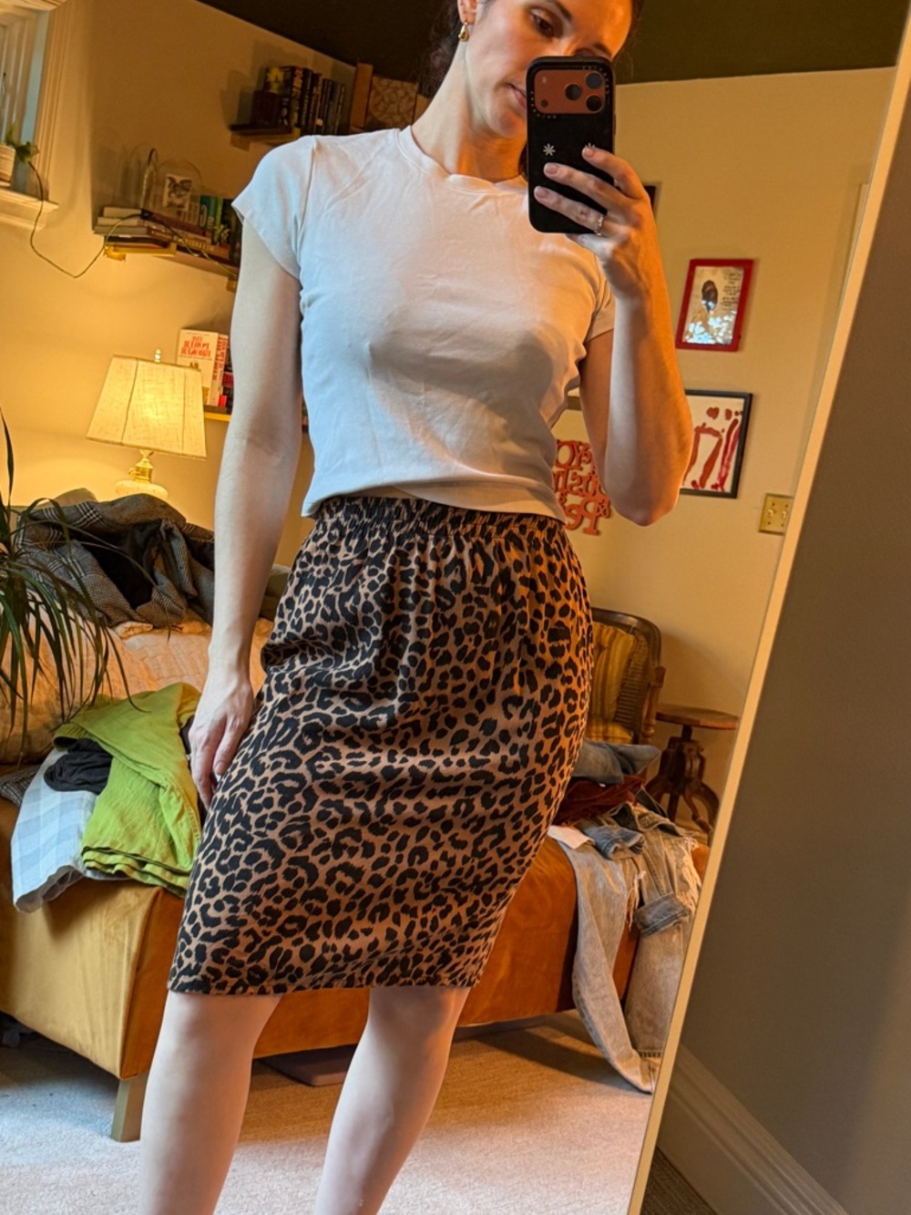 Vintage leopard print skirt